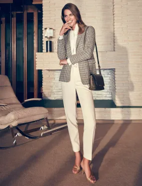 14991 Ecru-Green Check Jacket