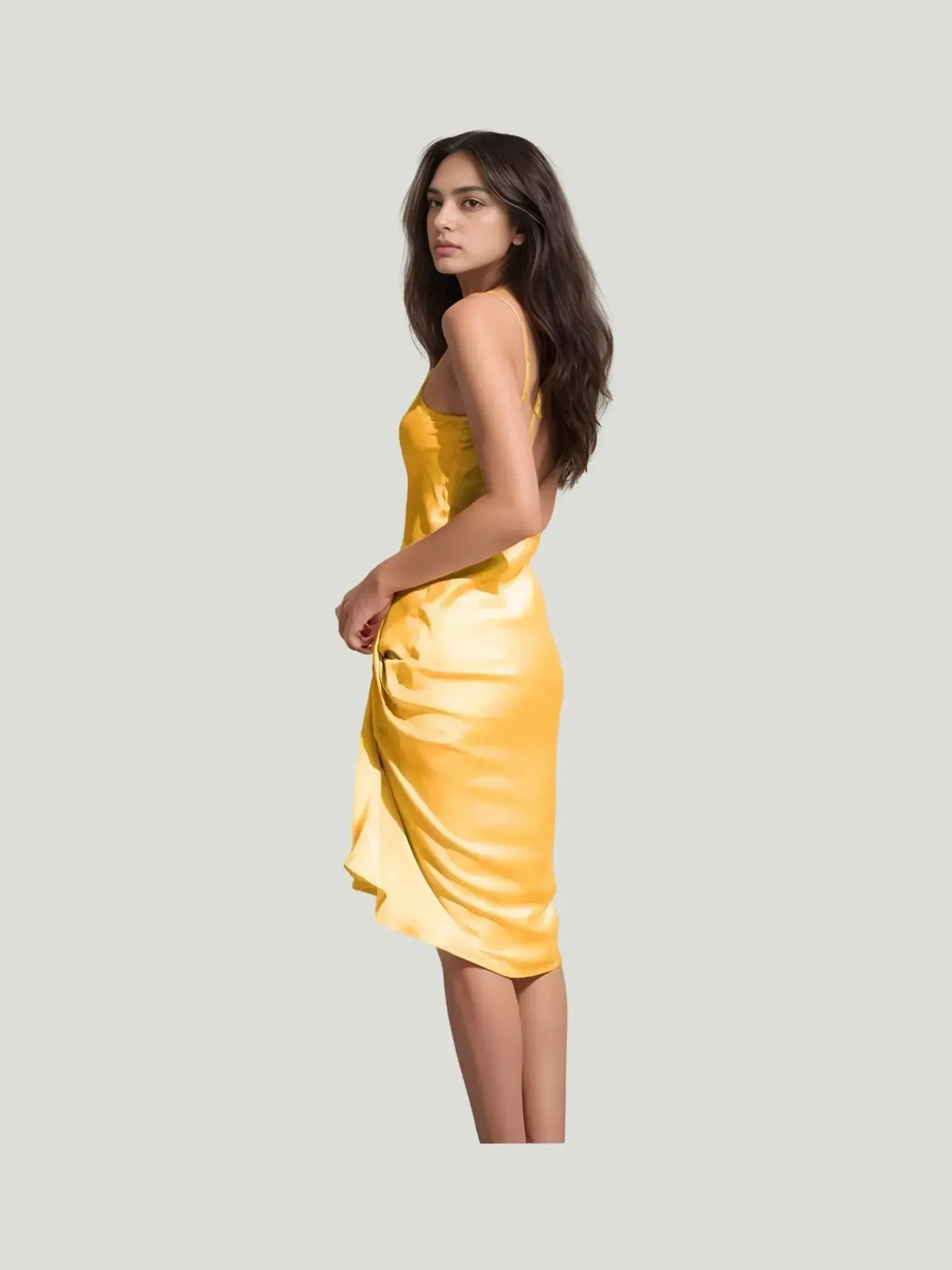 Ocean Prairie Sundrop Silk Slip Dress