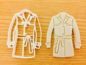 Trench coat shape Uk Plastic Cookie Cutter Fondant Cake Decorating Cupcake