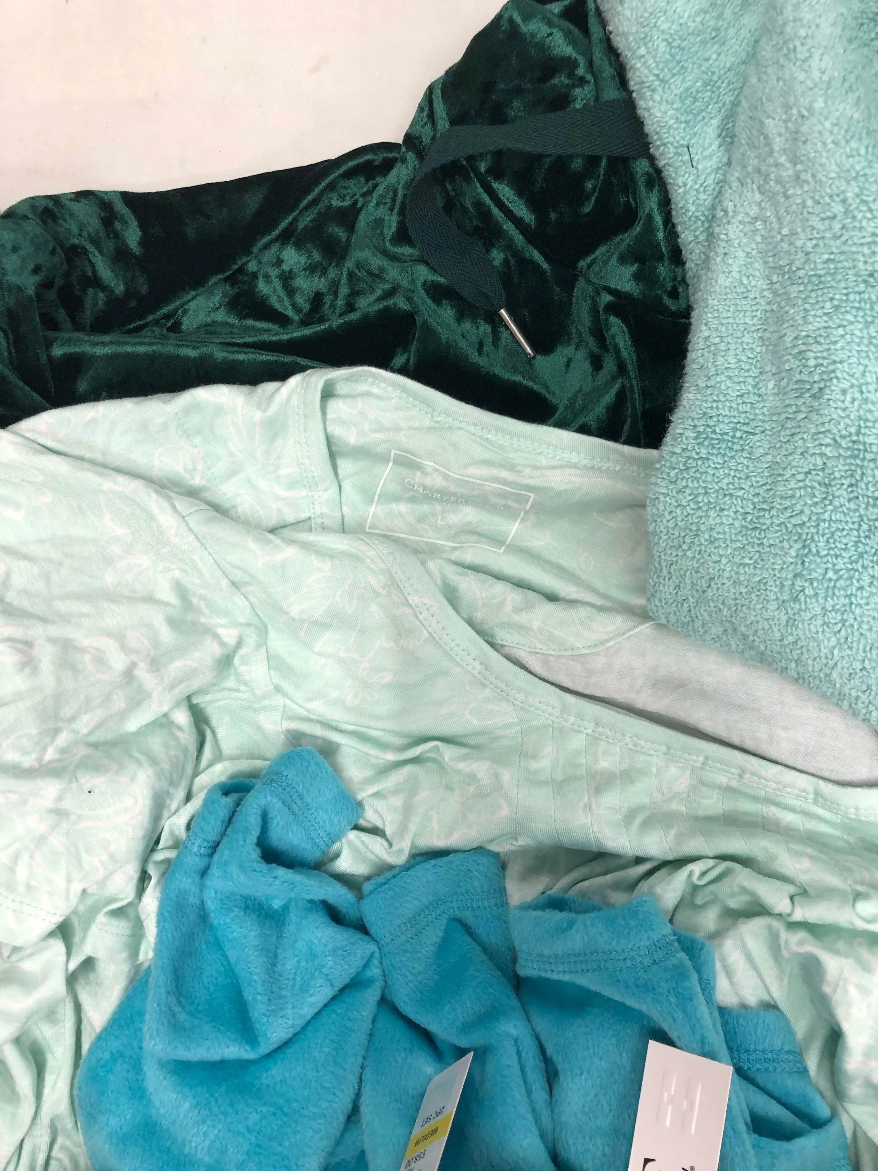 Women's Clothing Pajama Wholesale Lot, Hue, Hanes, Family PJS, Charter Club, Dream Lounge, Muk Luks, and more, 15 Units, Shelf Pulls, MSRP $735.48